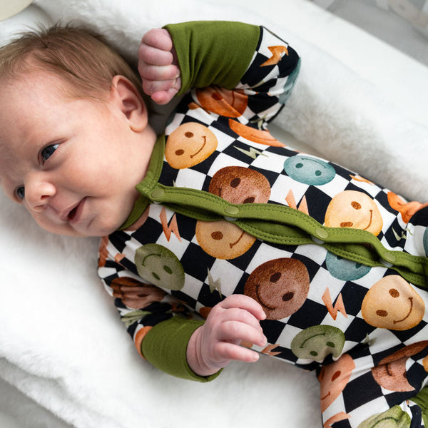 luke-smiley-checks-bamboo-convertible-footie Laree & Co - Sophia's StyleFootie-1